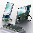 For Huawei Mate X5 / X3 SULADA Top Grain Leather MagSafe Magnetic Holder Phone Case(Green) - 1