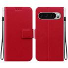 For Google Pixel 9 / Pixel 9 Pro Ultra-thin Voltage Magnetic Buckle Leather Phone Case(Red) - 1