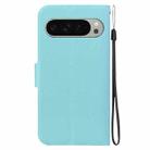 For Google Pixel 9 / Pixel 9 Pro Ultra-thin Voltage Magnetic Buckle Leather Phone Case(Green) - 3