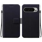 For Google Pixel 9 / Pixel 9 Pro Ultra-thin Voltage Magnetic Buckle Leather Phone Case(Black) - 1