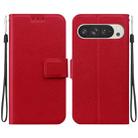 For Google Pixel 9 Pro XL Ultra-thin Voltage Magnetic Buckle Leather Phone Case(Red) - 1