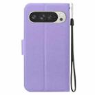 For Google Pixel 9 Pro XL Ultra-thin Voltage Magnetic Buckle Leather Phone Case(Purple) - 3