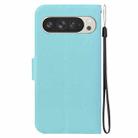 For Google Pixel 9 Pro XL Ultra-thin Voltage Magnetic Buckle Leather Phone Case(Green) - 3