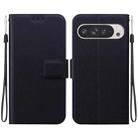 For Google Pixel 9 Pro XL Ultra-thin Voltage Magnetic Buckle Leather Phone Case(Black) - 1