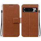 For Google Pixel 8 Pro Ultra-thin Voltage Magnetic Buckle Leather Phone Case(Brown) - 1