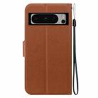 For Google Pixel 8 Pro Ultra-thin Voltage Magnetic Buckle Leather Phone Case(Brown) - 3