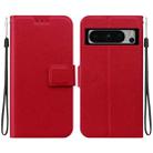 For Google Pixel 8 Pro Ultra-thin Voltage Magnetic Buckle Leather Phone Case(Red) - 1