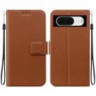 For Google Pixel 8 Ultra-thin Voltage Magnetic Buckle Leather Phone Case(Brown) - 1