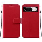 For Google Pixel 8 Ultra-thin Voltage Magnetic Buckle Leather Phone Case(Red) - 1