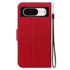 For Google Pixel 8 Ultra-thin Voltage Magnetic Buckle Leather Phone Case(Red) - 3