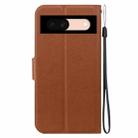 For Google Pixel 8a Ultra-thin Voltage Magnetic Buckle Leather Phone Case(Brown) - 3