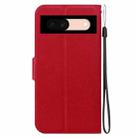 For Google Pixel 8a Ultra-thin Voltage Magnetic Buckle Leather Phone Case(Red) - 3