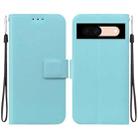 For Google Pixel 8a Ultra-thin Voltage Magnetic Buckle Leather Phone Case(Green) - 1