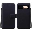 For Google Pixel 8a Ultra-thin Voltage Magnetic Buckle Leather Phone Case(Black) - 1