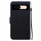 For Google Pixel 8a Ultra-thin Voltage Magnetic Buckle Leather Phone Case(Black) - 3