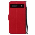 For Google Pixel 7a Ultra-thin Voltage Magnetic Buckle Leather Phone Case(Red) - 3