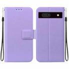 For Google Pixel 7a Ultra-thin Voltage Magnetic Buckle Leather Phone Case(Purple) - 1