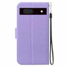 For Google Pixel 7a Ultra-thin Voltage Magnetic Buckle Leather Phone Case(Purple) - 3