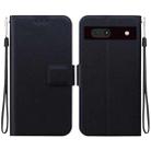 For Google Pixel 7a Ultra-thin Voltage Magnetic Buckle Leather Phone Case(Black) - 1