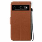 For Google Pixel 7 Ultra-thin Voltage Magnetic Buckle Leather Phone Case(Brown) - 3