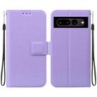 For Google Pixel 7 Ultra-thin Voltage Magnetic Buckle Leather Phone Case(Purple) - 1