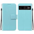 For Google Pixel 7 Ultra-thin Voltage Magnetic Buckle Leather Phone Case(Green) - 1