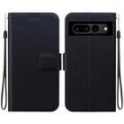 For Google Pixel 7 Ultra-thin Voltage Magnetic Buckle Leather Phone Case(Black) - 1