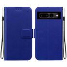 For Google Pixel 7 Ultra-thin Voltage Magnetic Buckle Leather Phone Case(Blue) - 1