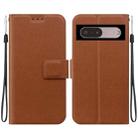 For Google Pixel 7 Pro Ultra-thin Voltage Magnetic Buckle Leather Phone Case(Brown) - 1