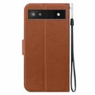 For Google Pixel 6a Ultra-thin Voltage Magnetic Buckle Leather Phone Case(Brown) - 3