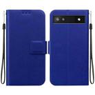 For Google Pixel 6a Ultra-thin Voltage Magnetic Buckle Leather Phone Case(Blue) - 1