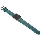 For Apple Watch 46mm / 49mm / 45mm / 44mm Plaid Buckle Microfiber Leather Watch Band(Green) - 3