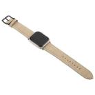 For Apple Watch 46mm / 49mm / 45mm / 44mm Plaid Buckle Microfiber Leather Watch Band(Khaki) - 3