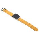 For Apple Watch 46mm / 49mm / 45mm / 44mm Plaid Buckle Microfiber Leather Watch Band(Yellow) - 3