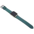 For Apple Watch 42mm / 41mm / 40mm / 38mm Plaid Buckle Microfiber Leather Watch Band(Green) - 3