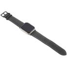 For Apple Watch 42mm / 41mm / 40mm / 38mm Plaid Buckle Microfiber Leather Watch Band(Black) - 3