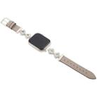 For Apple Watch 46mm / 49mm / 45mm / 44mm Microfiber Leather Diamond Slim Watch Band(Grey) - 3