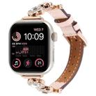 For Apple Watch 42mm / 41mm / 40mm / 38mm Microfiber Leather Diamond Slim Watch Band(Pink) - 1