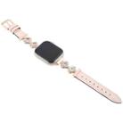 For Apple Watch 42mm / 41mm / 40mm / 38mm Microfiber Leather Diamond Slim Watch Band(Pink) - 3