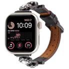 For Apple Watch 42mm / 41mm / 40mm / 38mm Microfiber Leather Diamond Slim Watch Band(Black) - 1