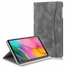 For Samsung Galaxy Tab A 10.1 (2019) T510/T515  Electric Pressed Horizontal Flip Leather Case with Card Slot(Grey) - 1