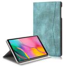For Samsung Galaxy Tab A 10.1 (2019) T510/T515  Electric Pressed Horizontal Flip Leather Case with Card Slot(Green) - 1