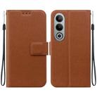 For OnePlus Nord CE4 Ultra-thin Voltage Magnetic Buckle Leather Phone Case(Brown) - 1