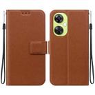 For OnePlus Nord CE 3 Lite / Nord N30 Ultra-thin Voltage Magnetic Buckle Leather Phone Case(Brown) - 1