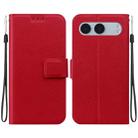 For OnePlus Nord 4 Ultra-thin Voltage Magnetic Buckle Leather Phone Case(Red) - 1