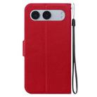 For OnePlus Nord 4 Ultra-thin Voltage Magnetic Buckle Leather Phone Case(Red) - 3