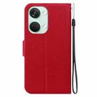 For OnePlus Nord 3 / Ace 2V Ultra-thin Voltage Magnetic Buckle Leather Phone Case(Red) - 3