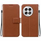 For OnePlus 13 Ultra-thin Voltage Magnetic Buckle Leather Phone Case(Brown) - 1