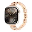 For Apple Watch 46mm / 49mm / 45mm / 44mm Quick Release U-Shaped Diamond Alloy Slim Watch Band(Rose Gold) - 1