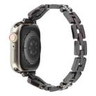 For Apple Watch 46mm / 49mm / 45mm / 44mm Quick Release U-Shaped Diamond Alloy Slim Watch Band(Black) - 2